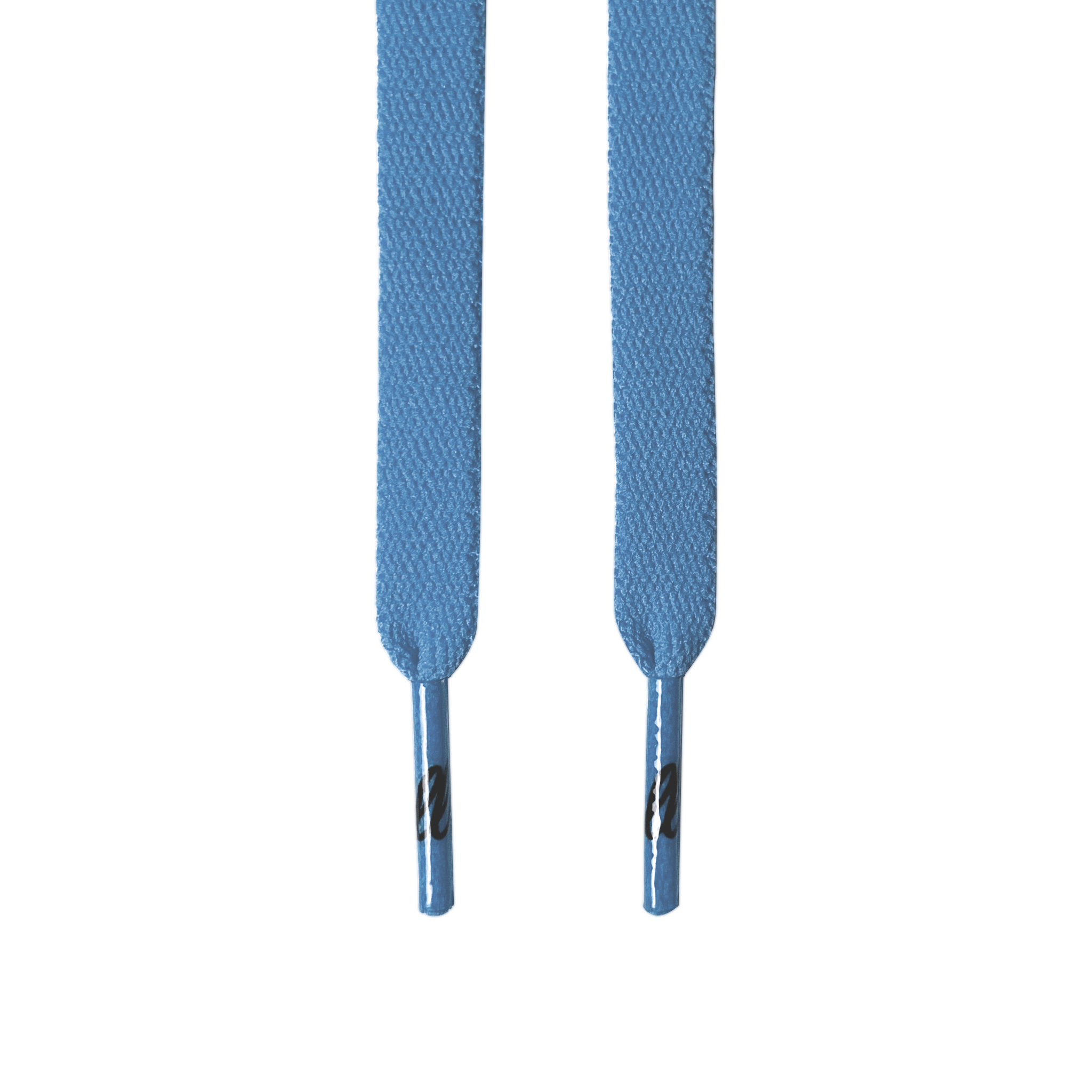 Blue 2025 flat shoelaces
