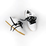 Looped Laces Black Thick Rope shoelaces in pair of Nike Dunk SB White