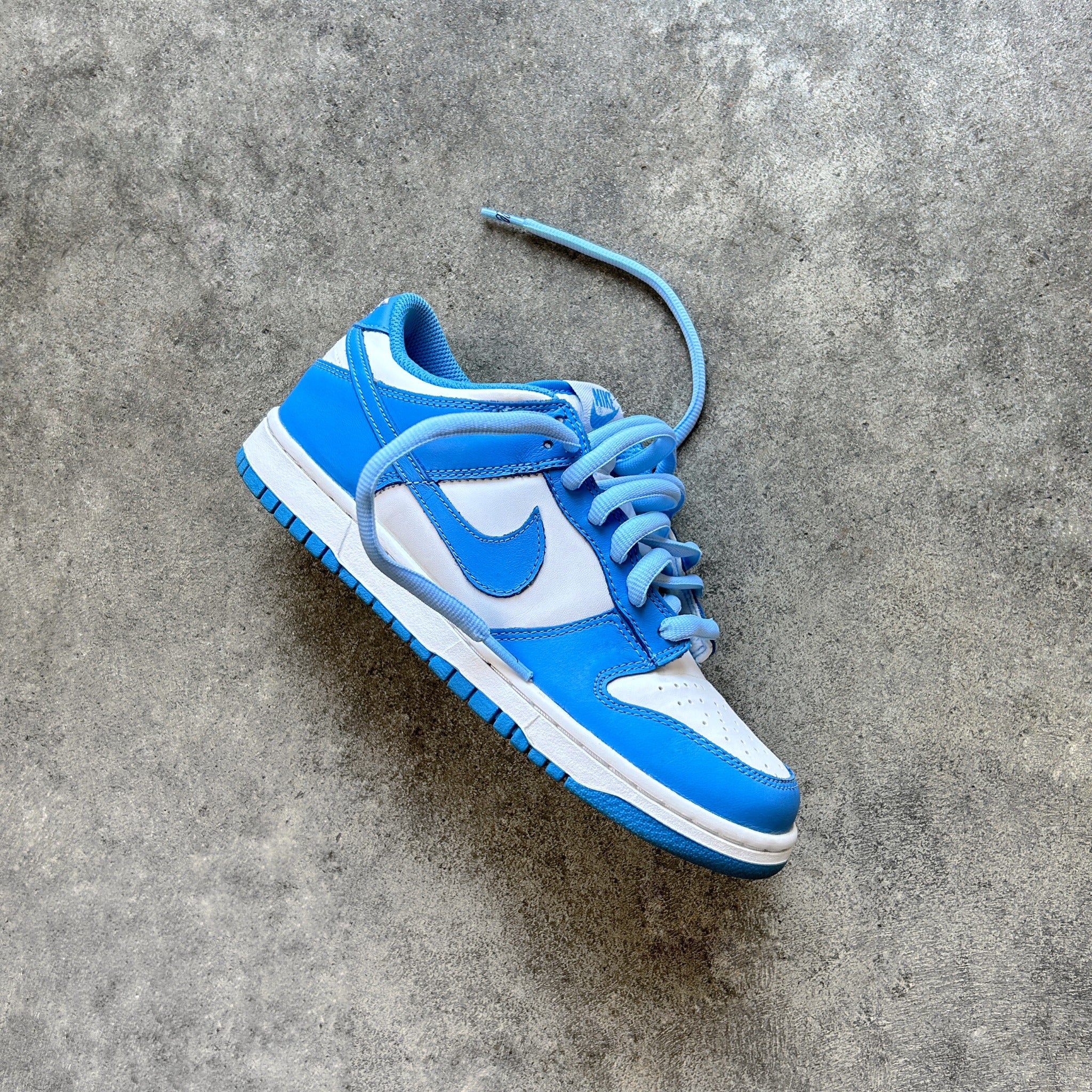 university blue blue laces