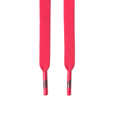 Looped Laces Racer Pink hot pink flat shoelaces hanging