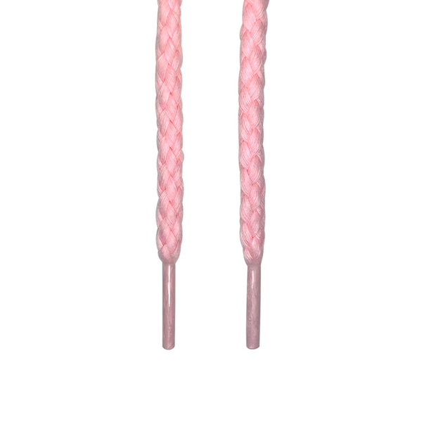 Looped Laces light pink braided rope shoelaces hanging