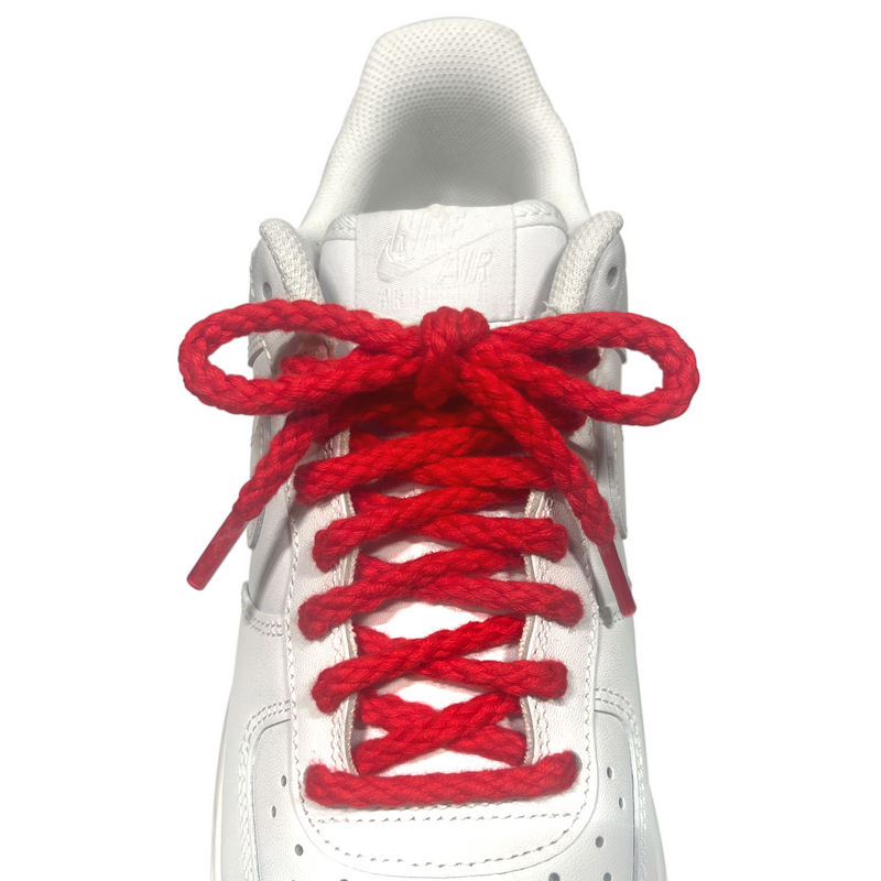Red Rope Shoelaces Looped Laces