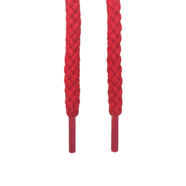Looped Laces red thick braided rope shoelaces hanging