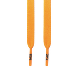 Looped Laces Union Gold light orange flat shoelaces hanging