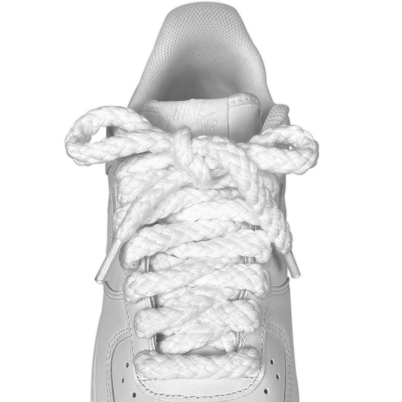 Thick Rope Shoe Laces Cream Sail off White Braided Shoelaces