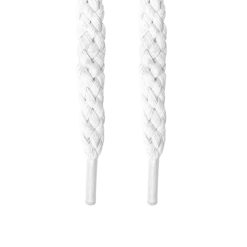 Looped Laces white jumbo thick braided rope cream shoelaces hanging