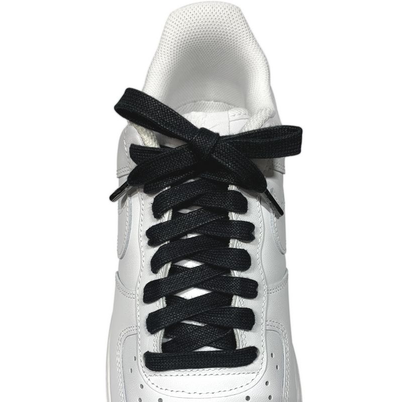 Black and white nike top shoelaces