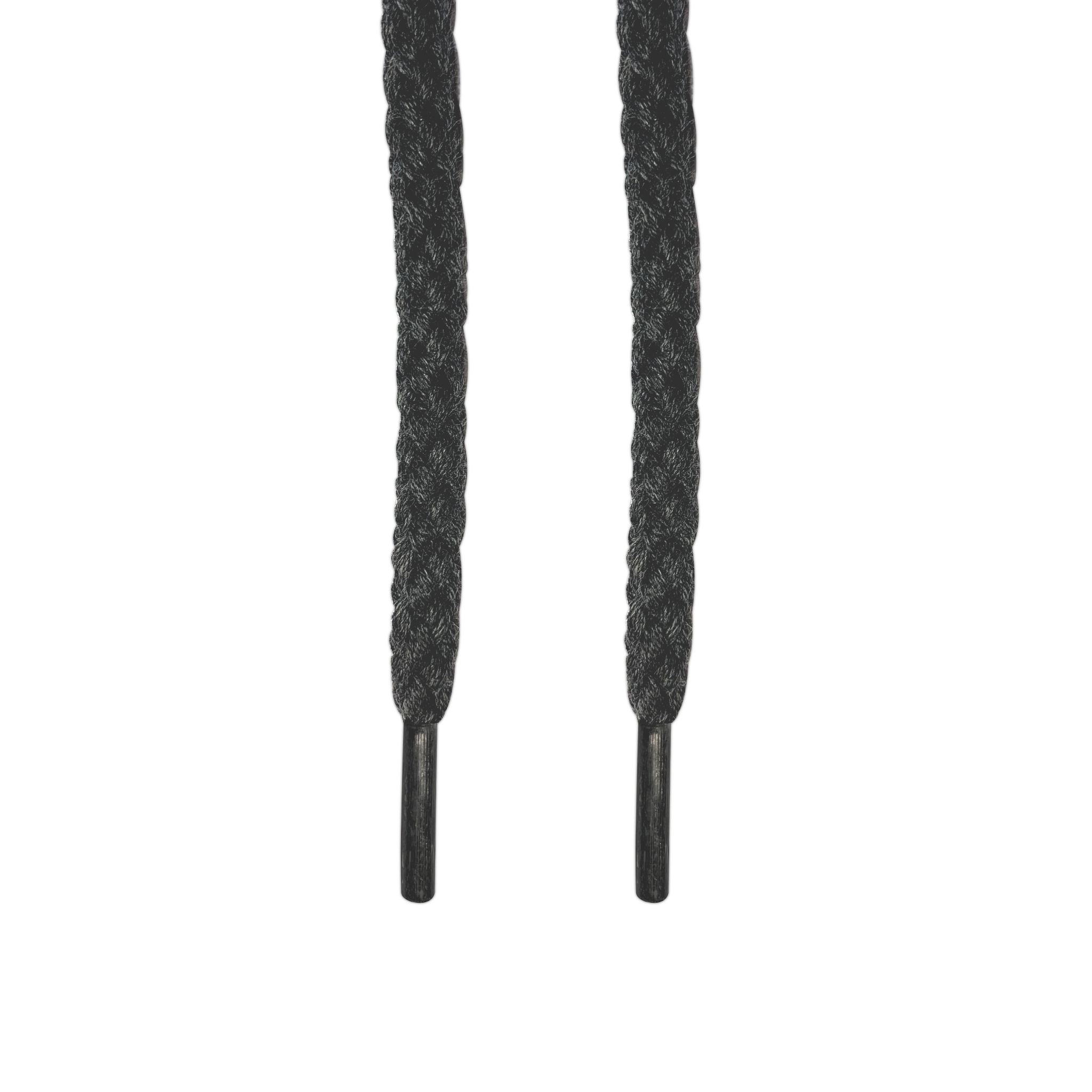 Charcoal Grey Rope Shoelaces Looped Laces