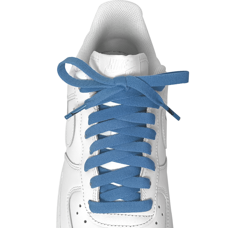 Cobalt Blue Flat Shoelaces – Looped