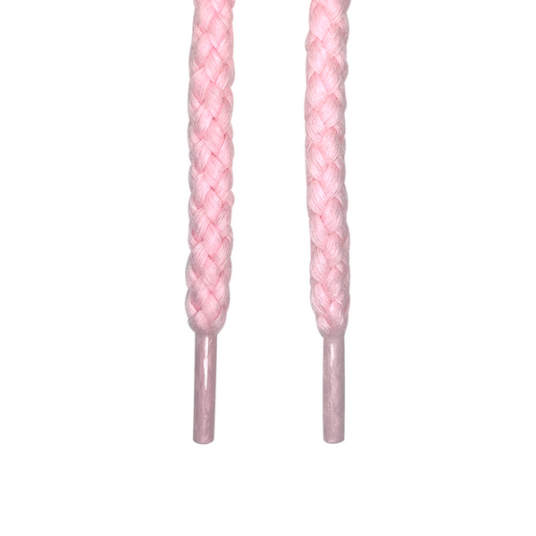 Looped Laces light pink thick braided rope shoelaces hanging