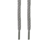 Looped Laces Medium Grey braided rope shoelaces hanging