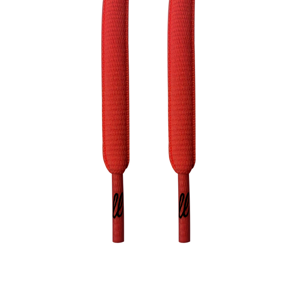 Red 2025 oval shoelaces