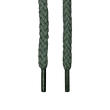 Looped Laces olive green thick braided rope shoelaces hanging
