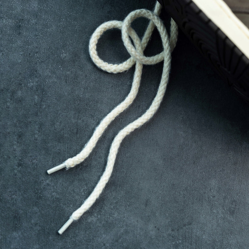 Charcoal Grey Rope Shoelaces – Looped Laces