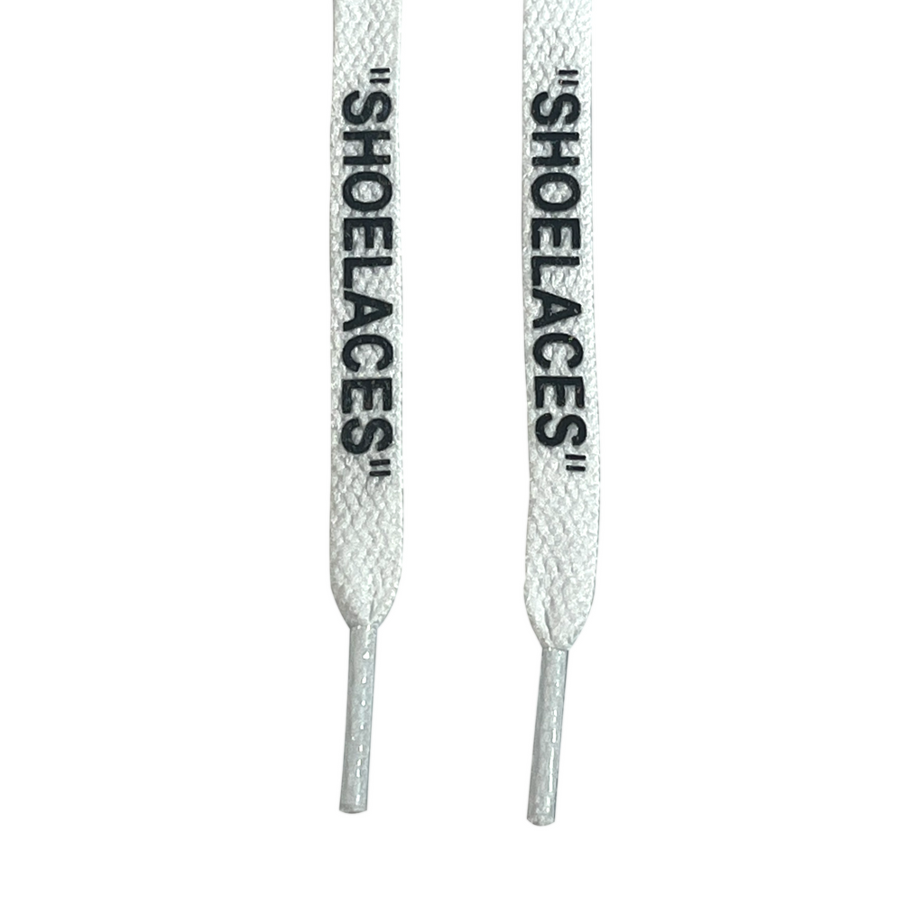White SHOELACES Flat Shoelaces
