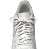  Looped Laces white braided rope shoelaces tied in white Nike Air Force 1 Low