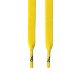 Looped Laces Starlight yellow flat shoelaces hanging